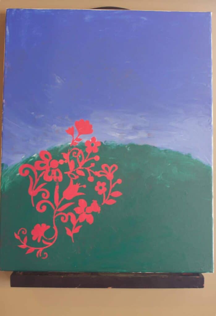 DIY canvas painting with Cricut Machine and Vinyl