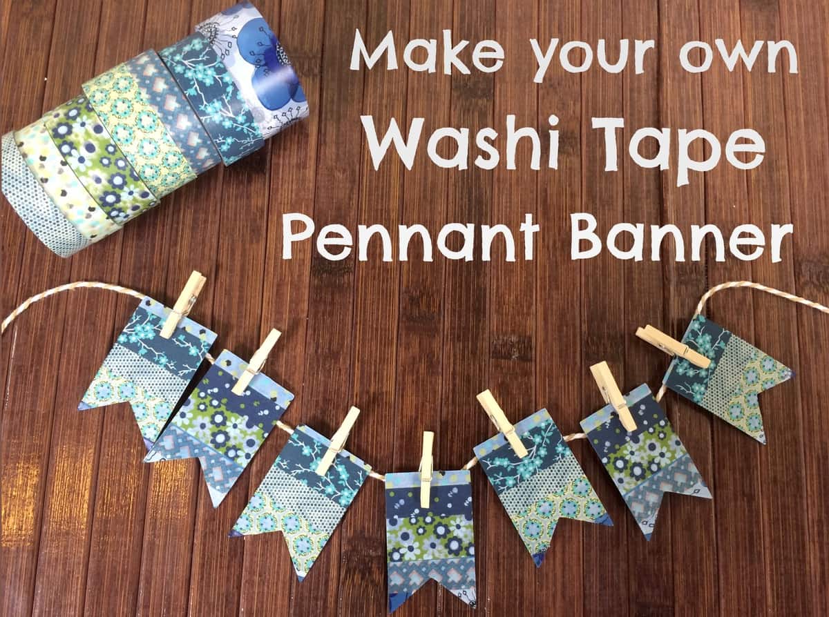 Make your own Washi Tape Pennant Banner A Sparkle of Genius