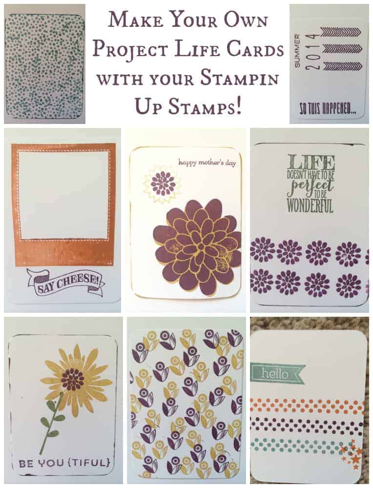 Make Your Own Project Life Cards #stampinup #sizzix - A ...