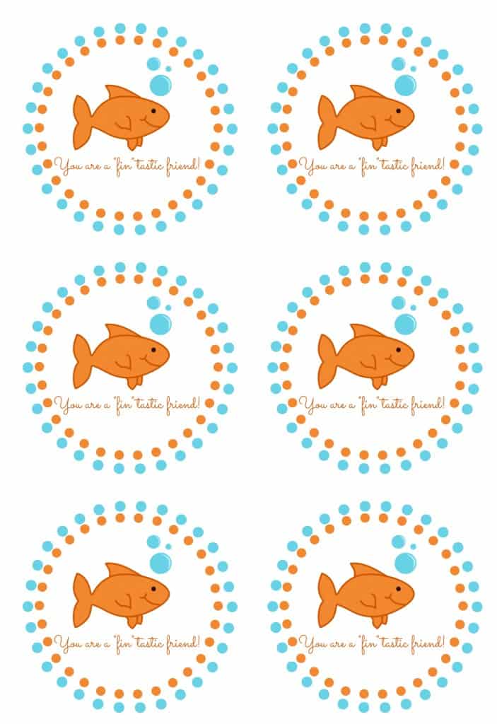 You are a "Fin"tastic Friend Valentine Printable - A Sparkle of Genius