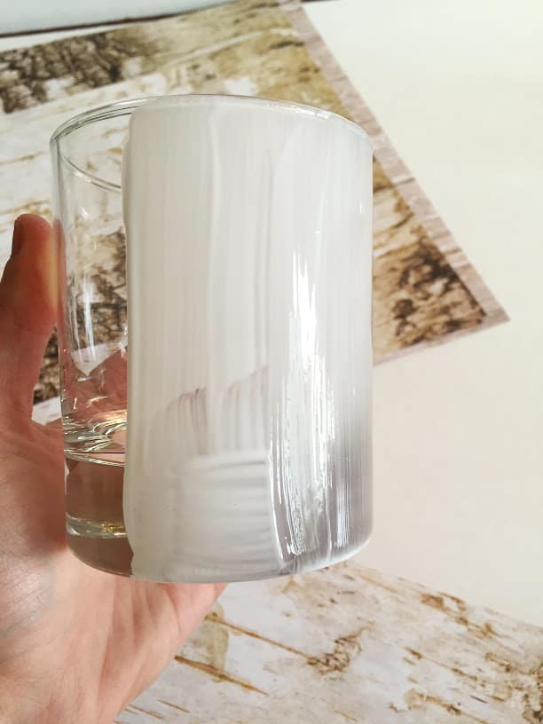closeup of vase with modge podge