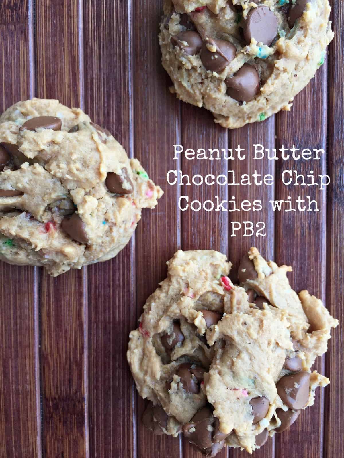 Peanut Butter Chocolate Chip Cookies with PB2