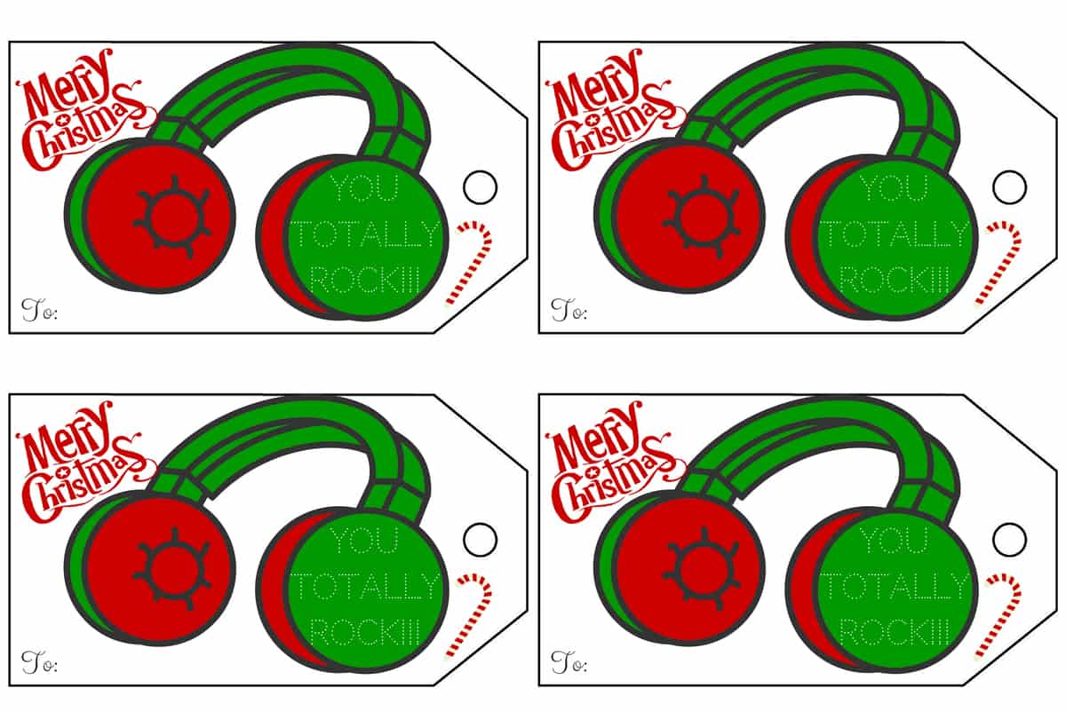 You Totally Rock Itunes Gift Card Gift Tag Printable