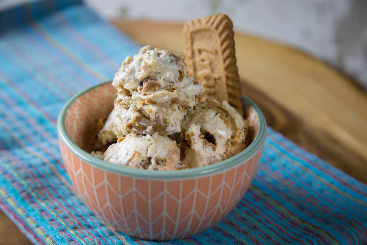  Cookie Butter Ice Cream in bowl