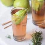 A glass with Apple cider and Cinnamon