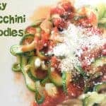 Zucchini noodles with sauce