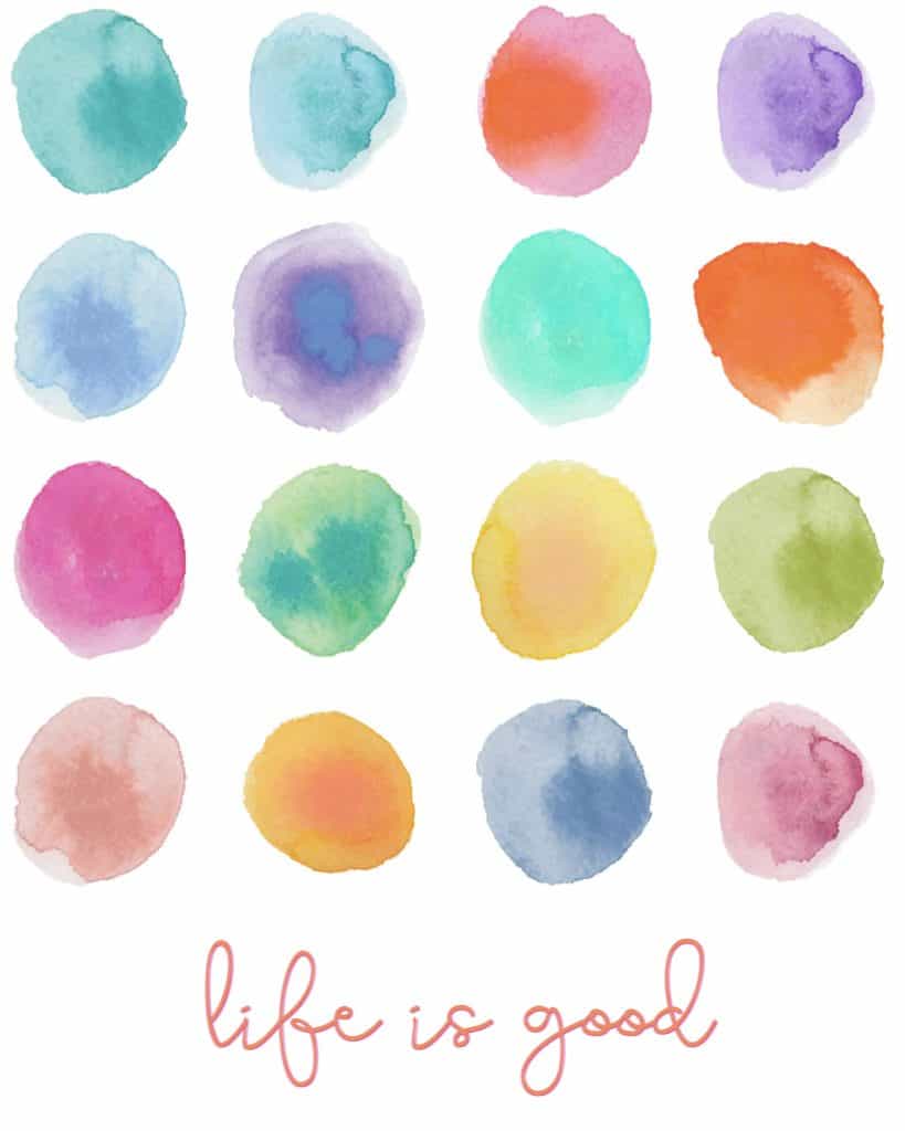 Free printable with quotes and polkadots