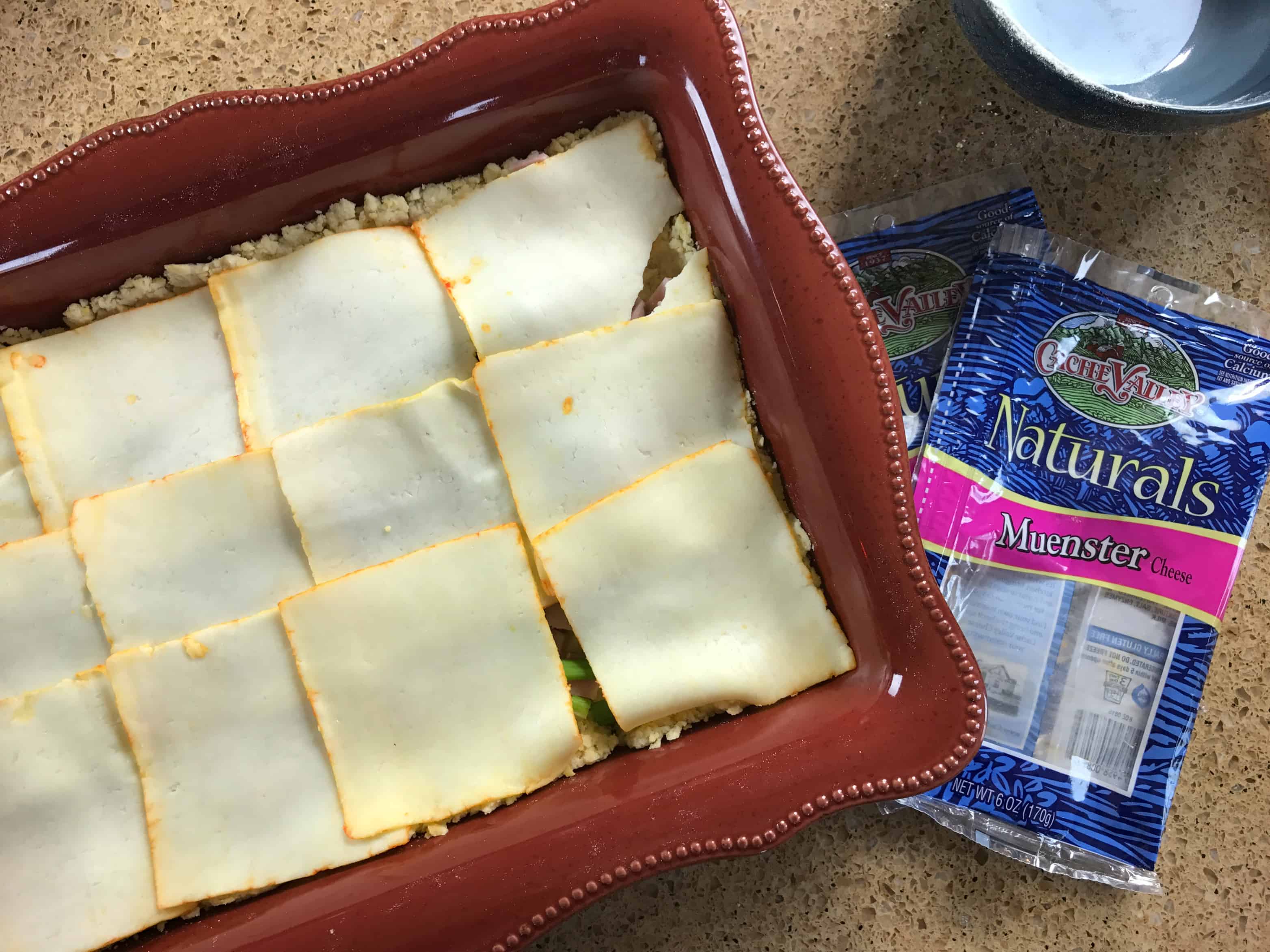 A close up of a quiche