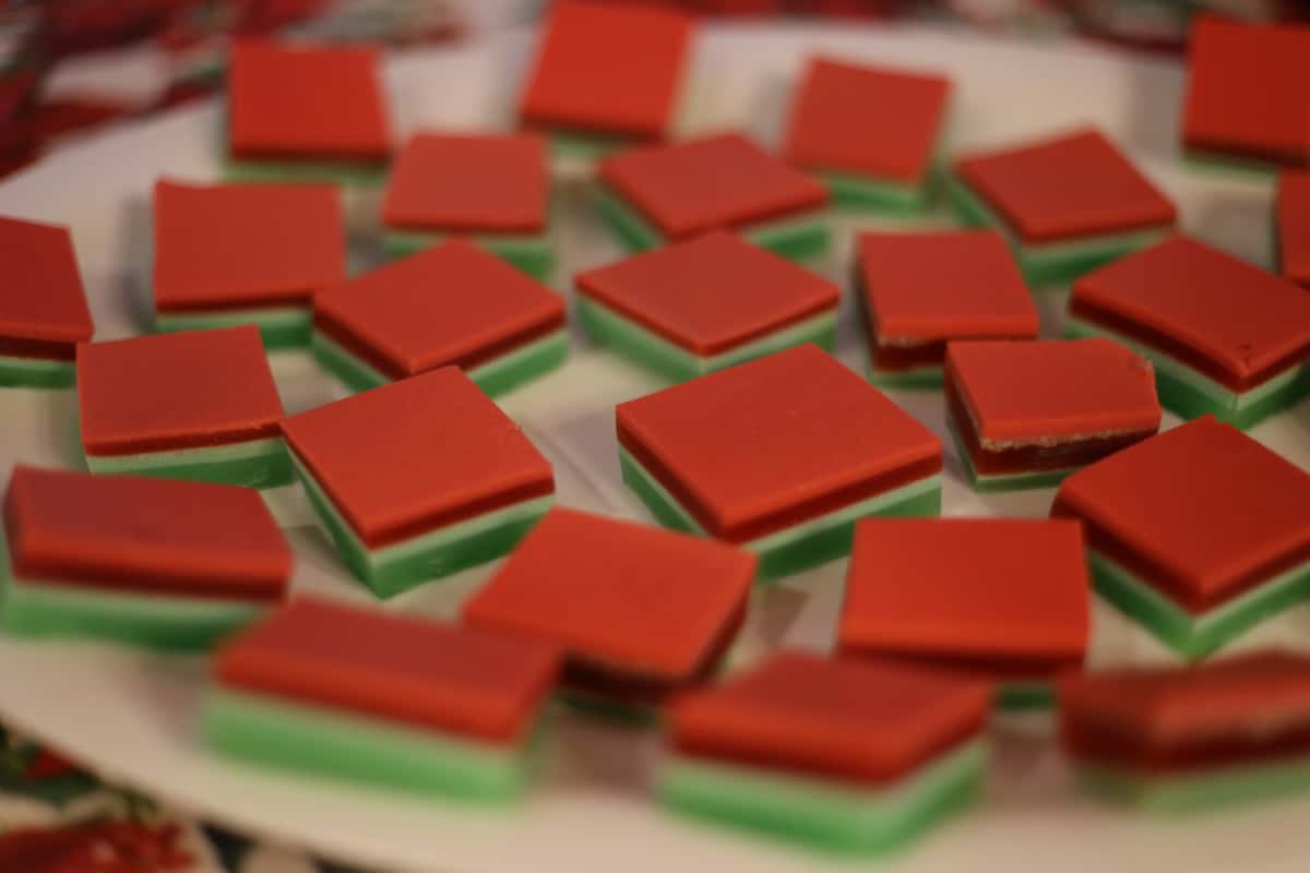 christmas jello on plate