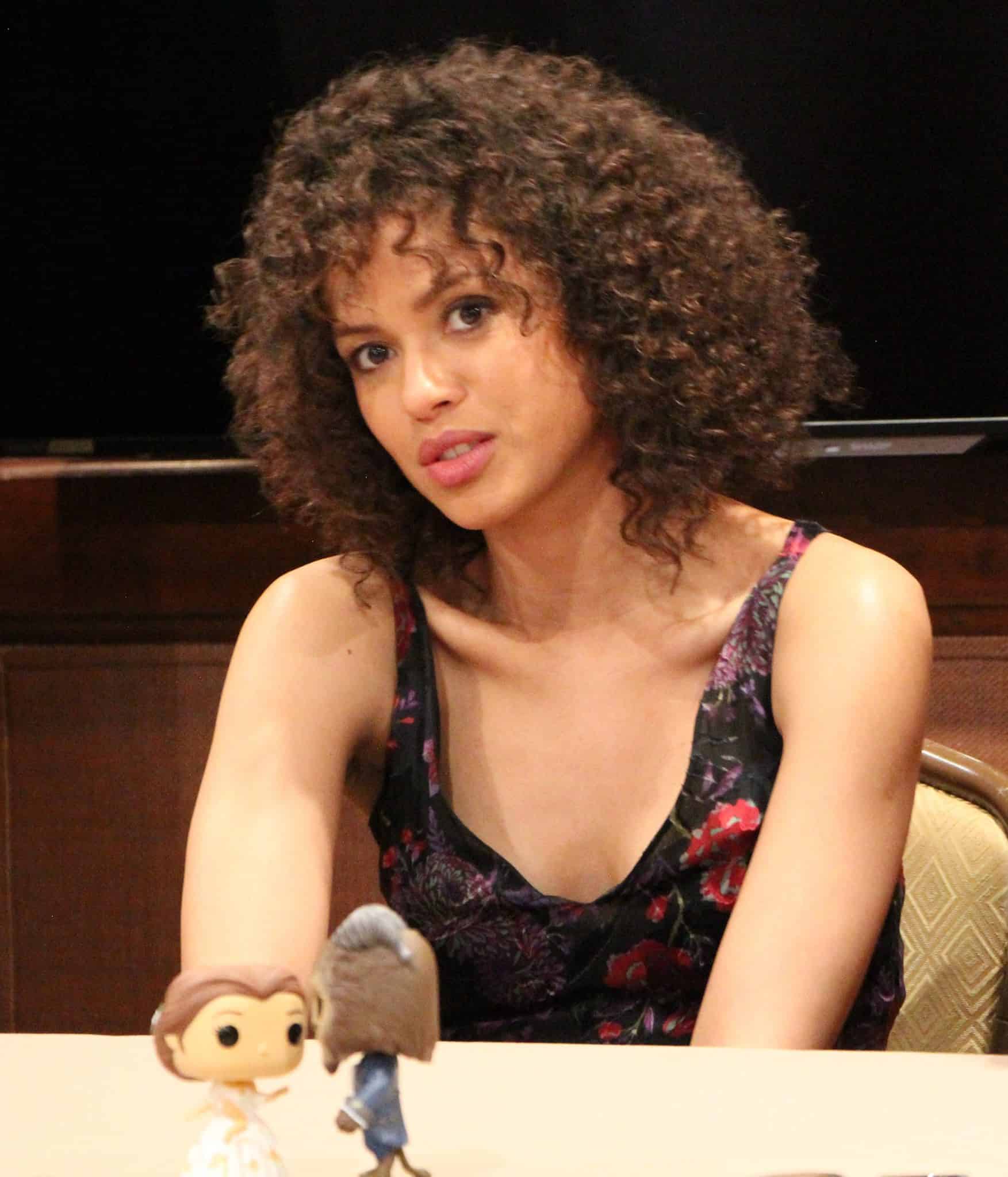 A person sitting on a table