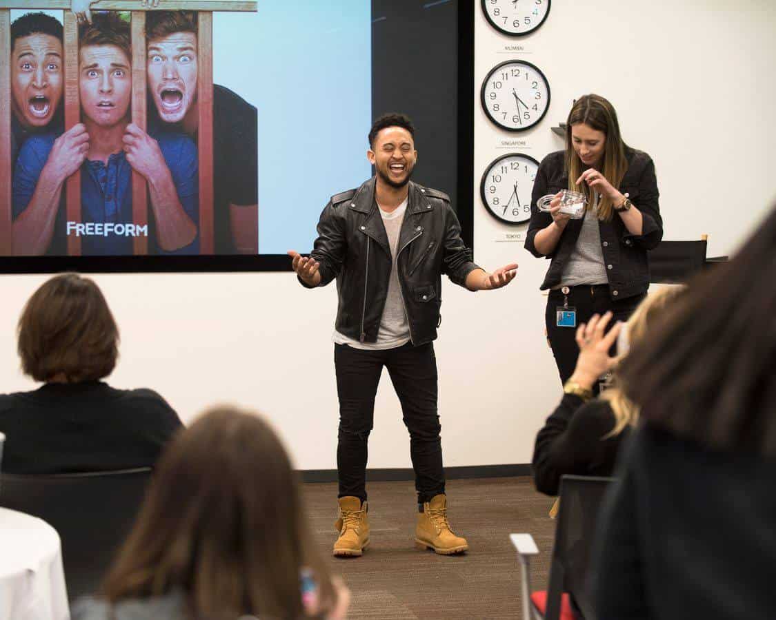 Tahj Mowry et al. posing for the camera