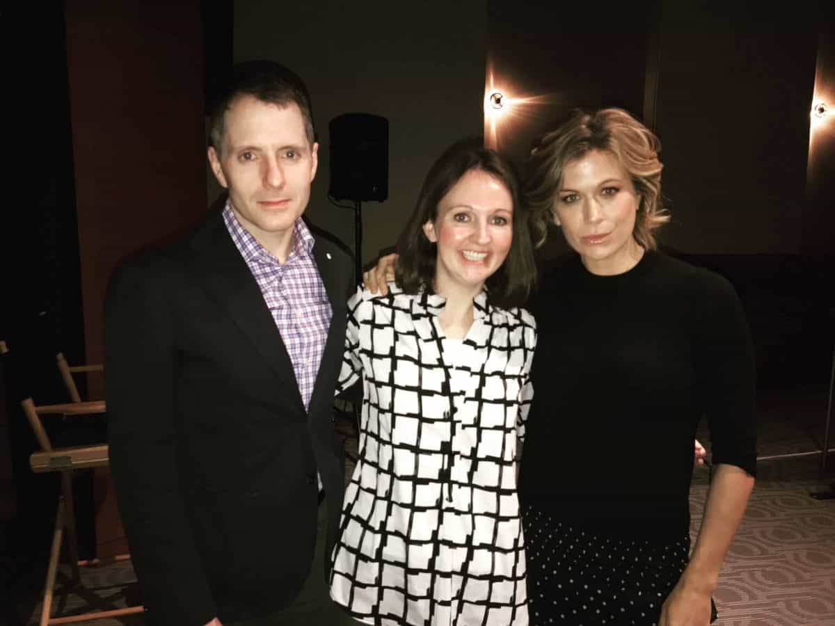 Allan Heinberg, Sonya Walger posing for the camera