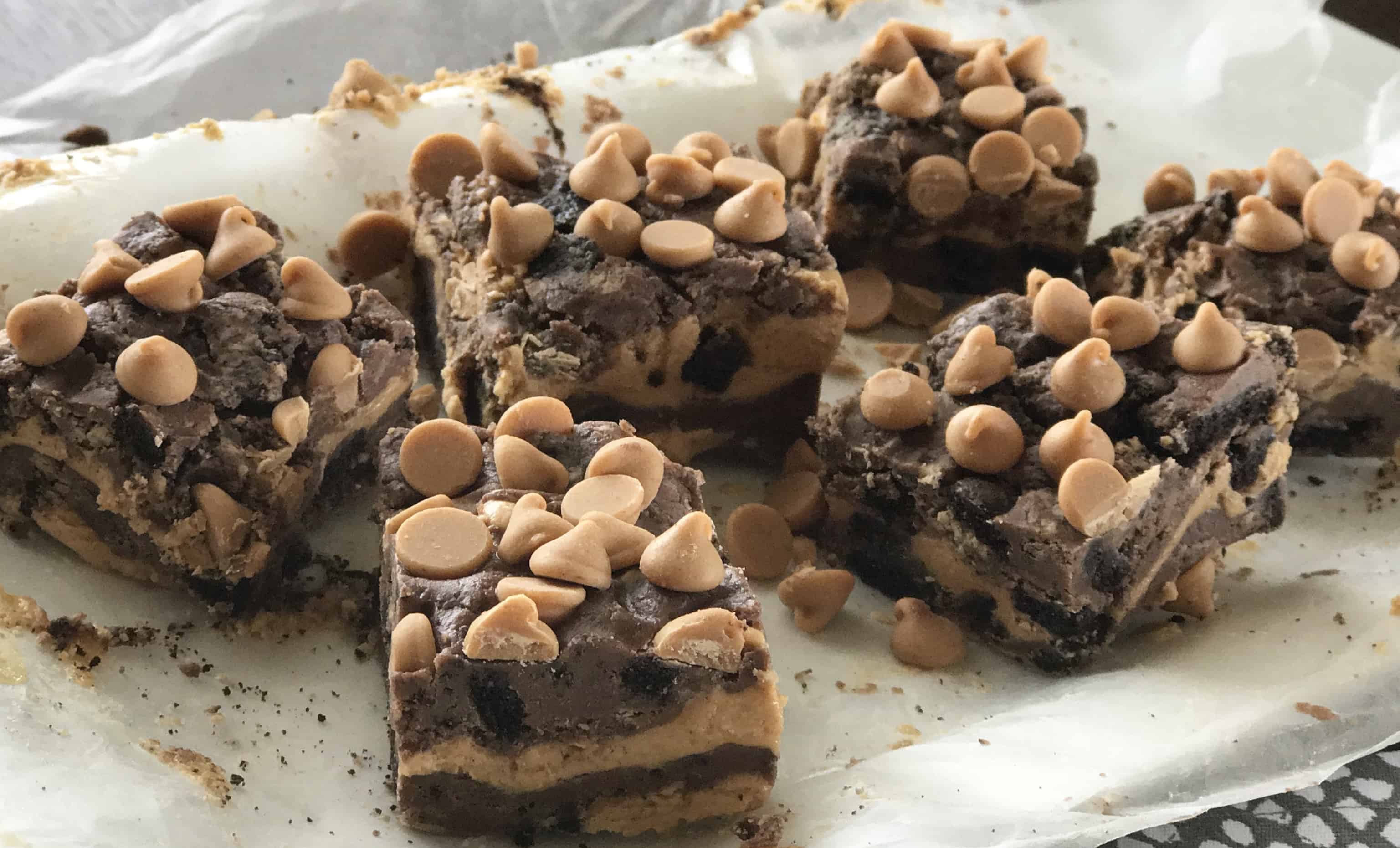 Chocolate fudge on a plate