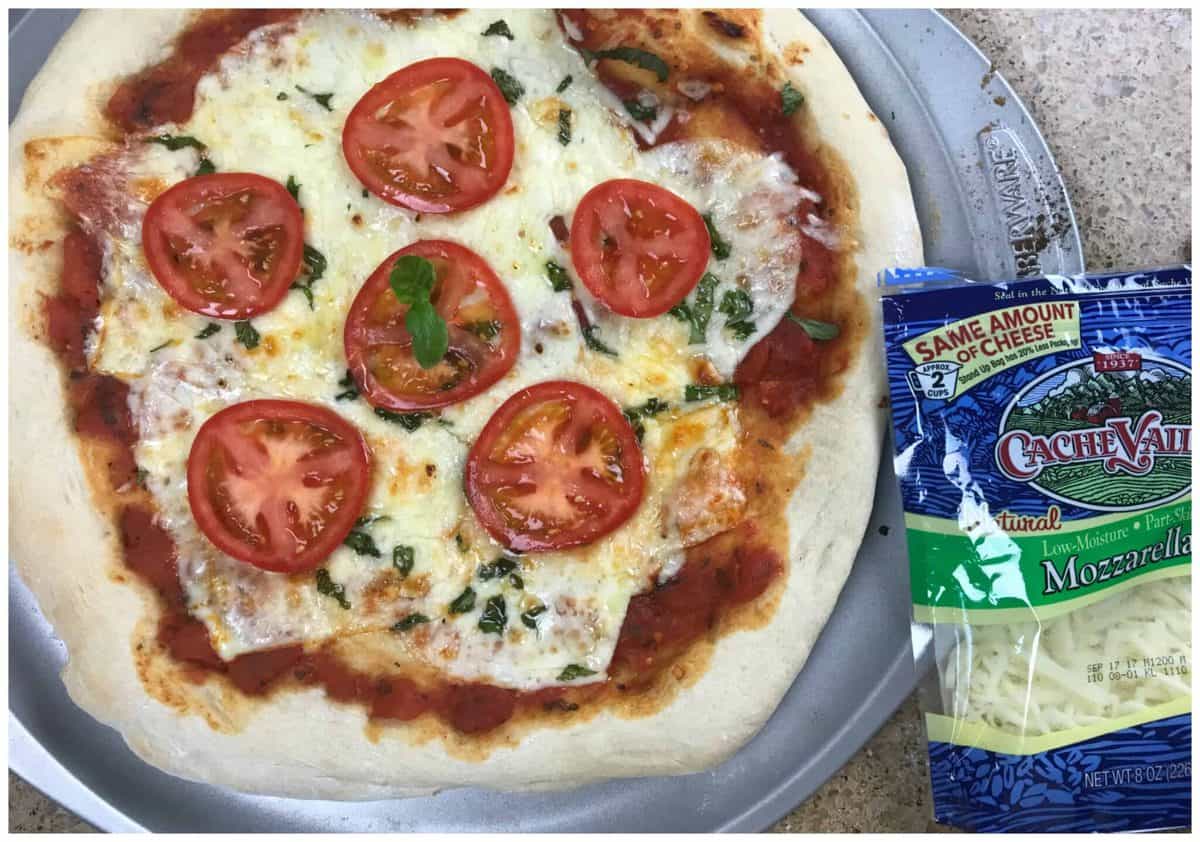 Fire Grilled Three Cheese Margherita Pizza