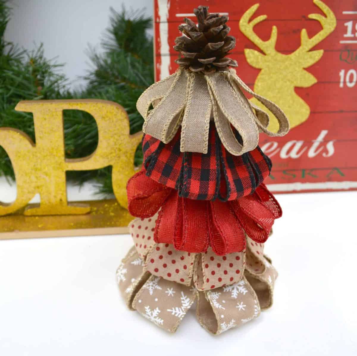 Close up of christmas tree craft