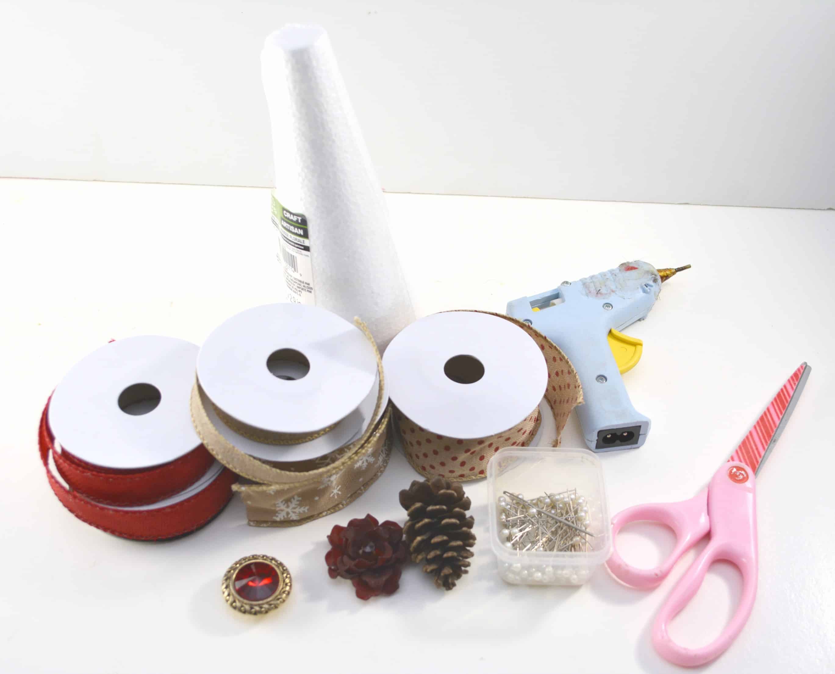 Craft supplies on a table