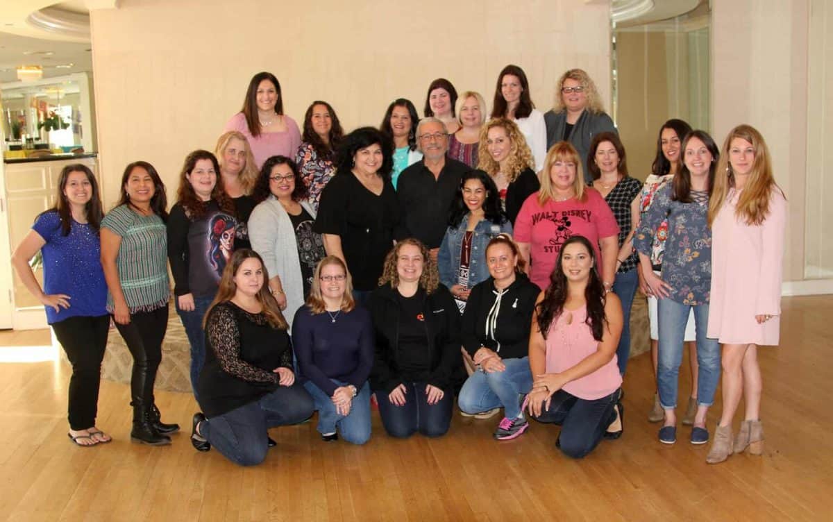 A group of people posing for a photo