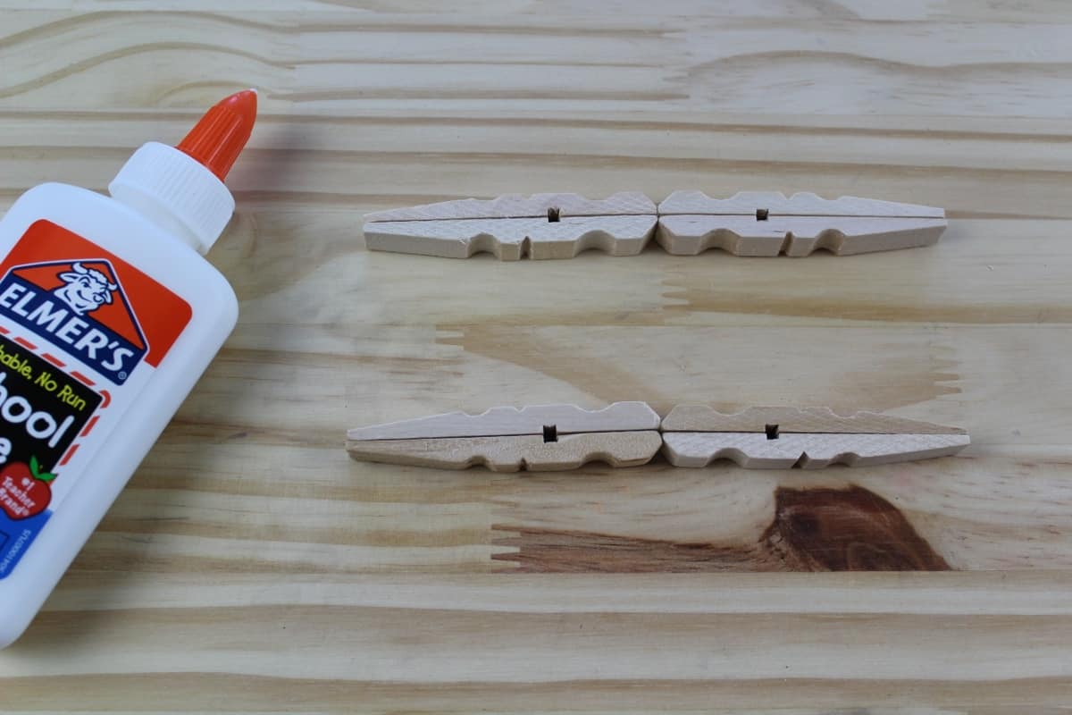 Clothespin and Glitter Snowflake Ornaments