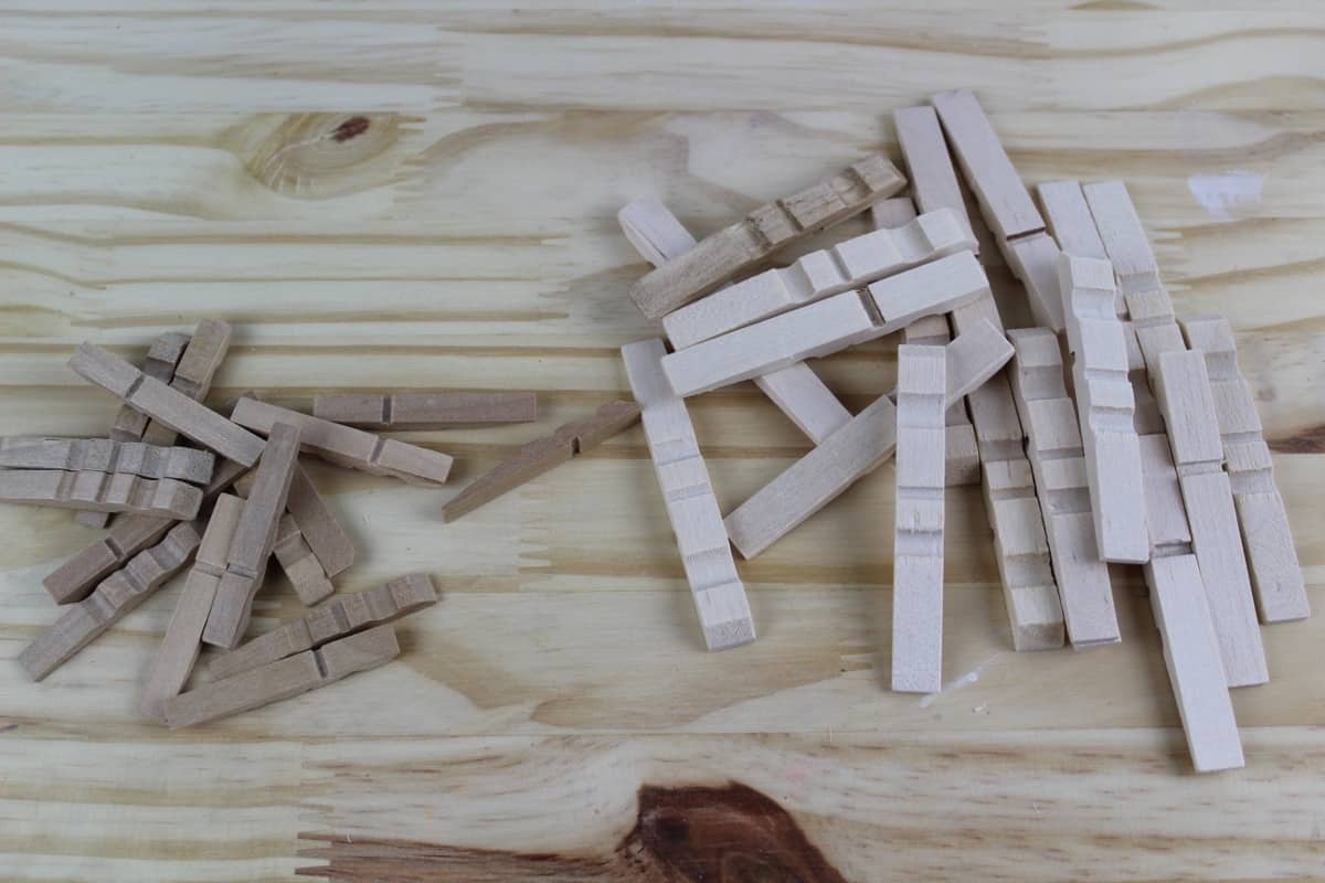 Clothespin and Glitter Snowflake Ornaments