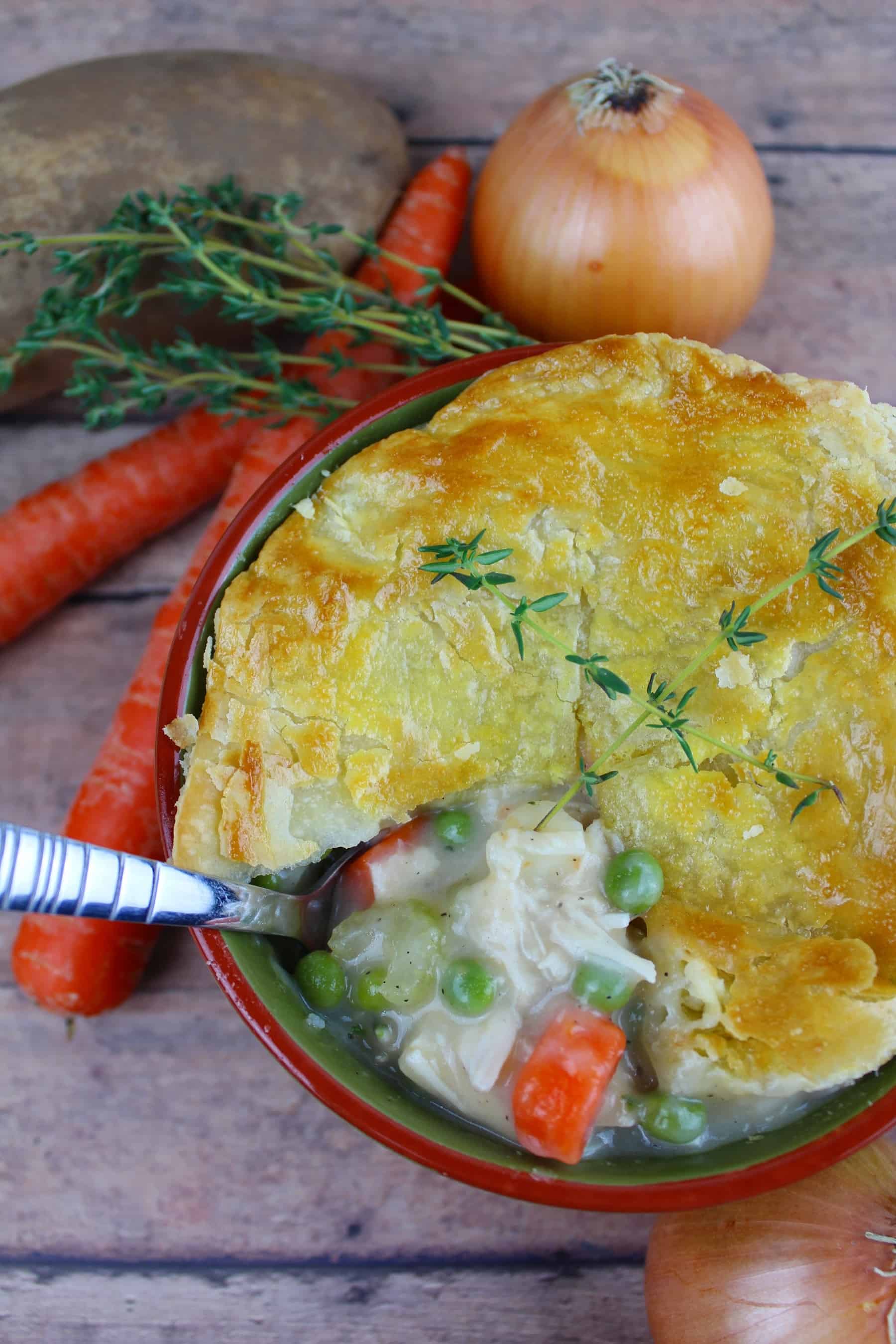 Easy Chicken Pot Pie with Puff Pastry Recipe Comfort Food Recipe