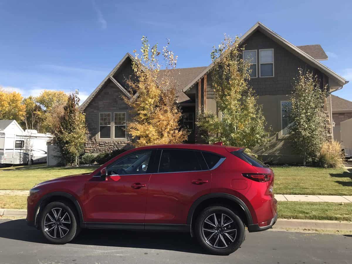 A car parked in front of a house
