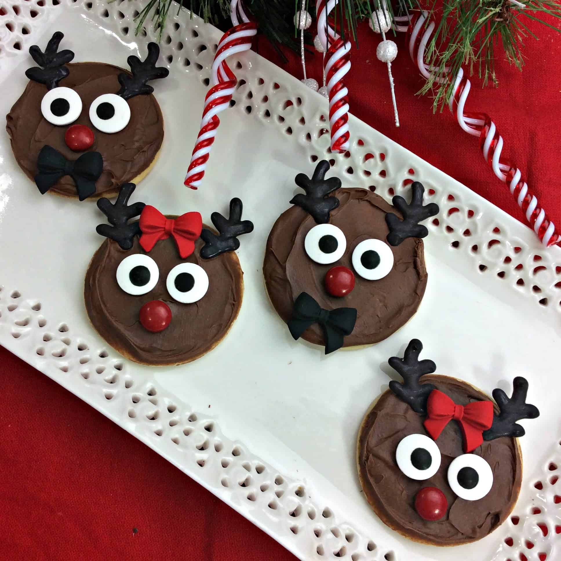 Cookies on a white plate
