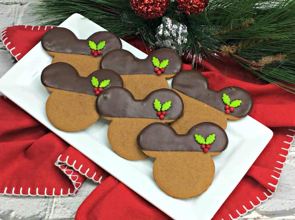 Cookies sitting on top of a wooden table