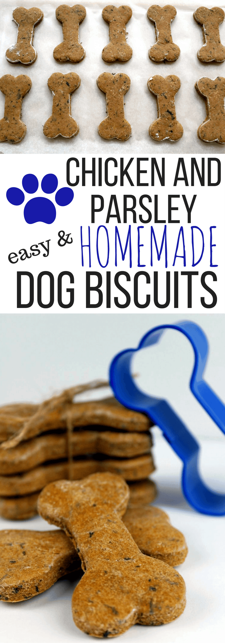 Chicken and Parsley Homemade Dog Biscuit Recipe
