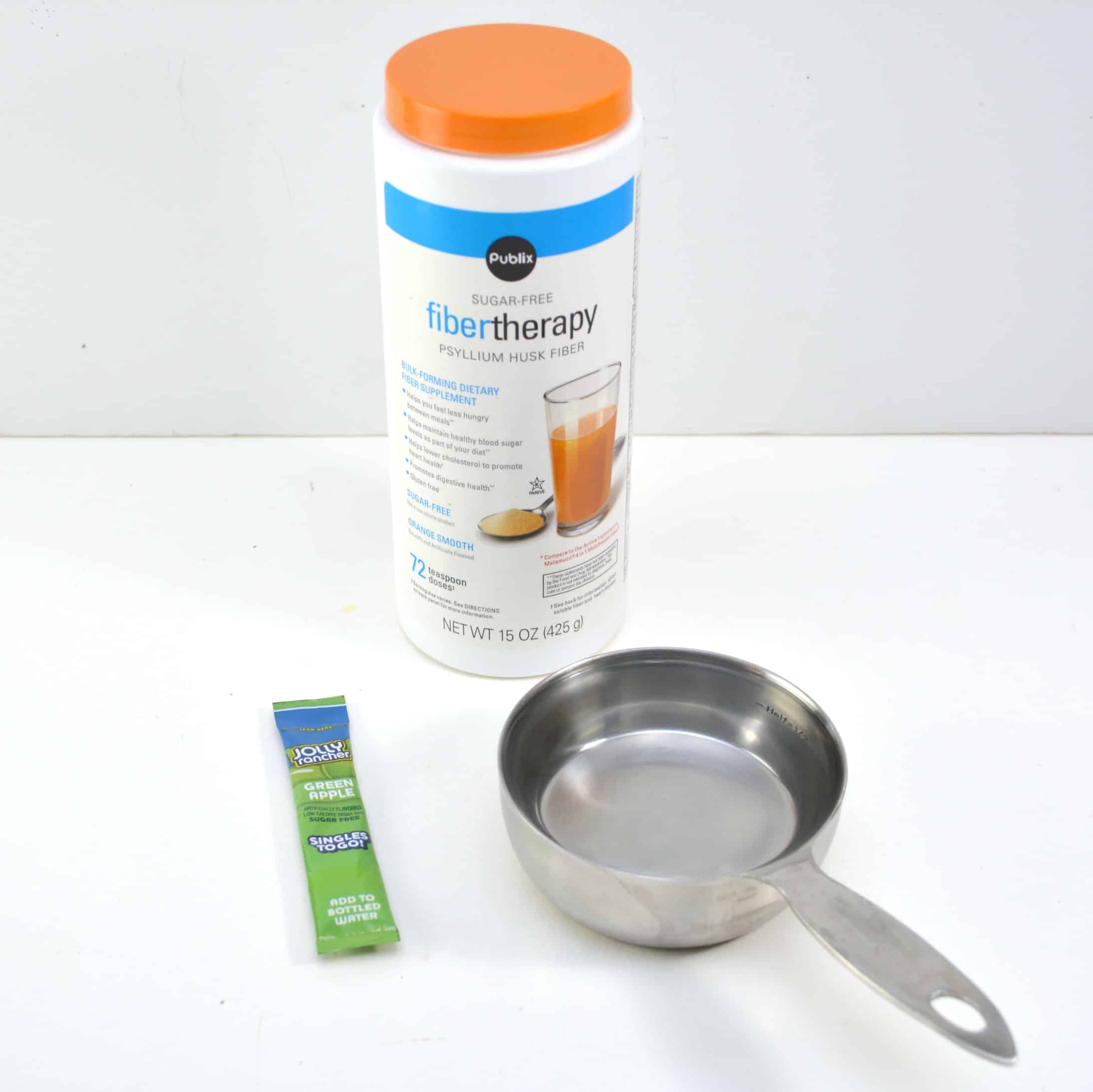 Slime supplies on table