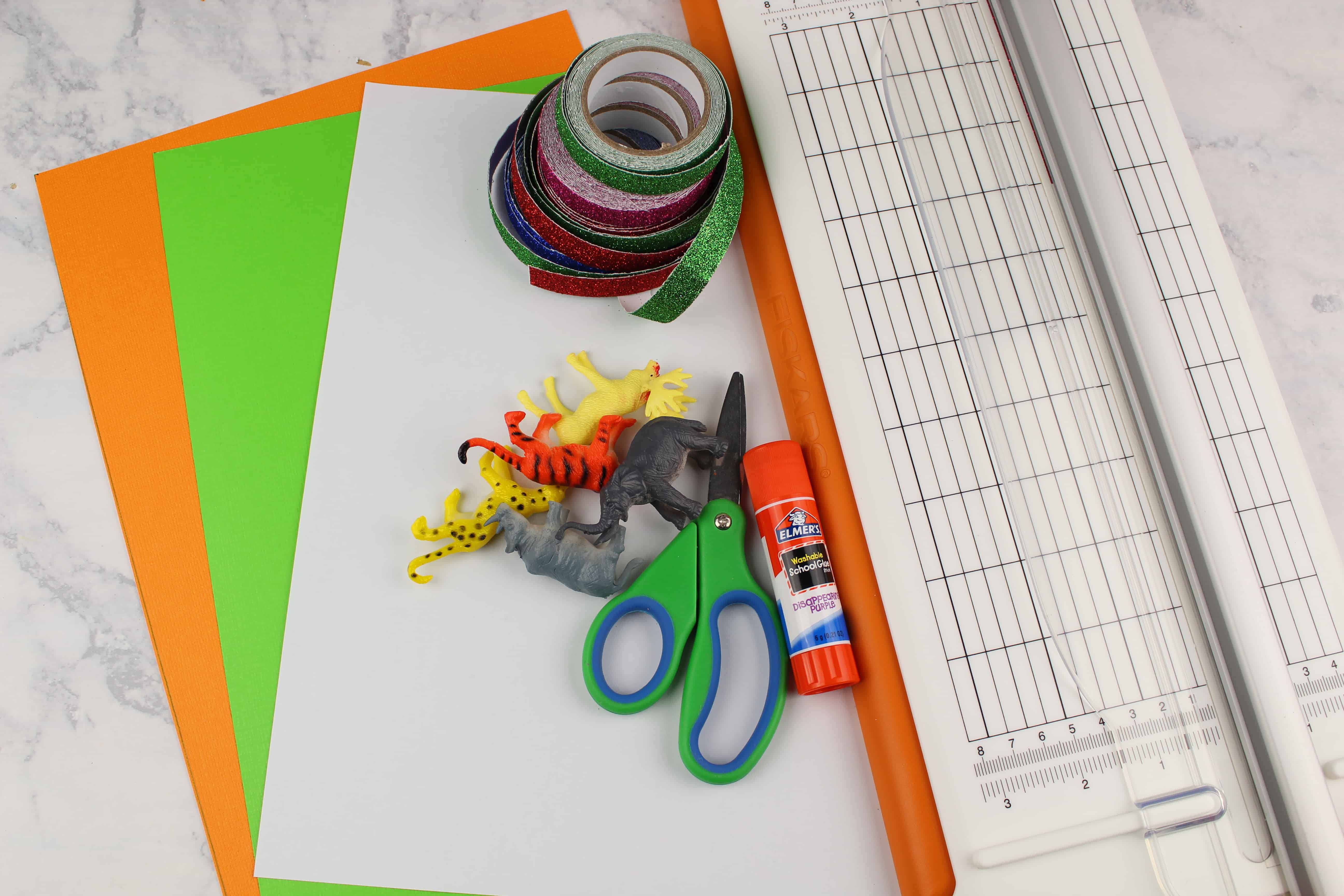 A stack of supplies on a table