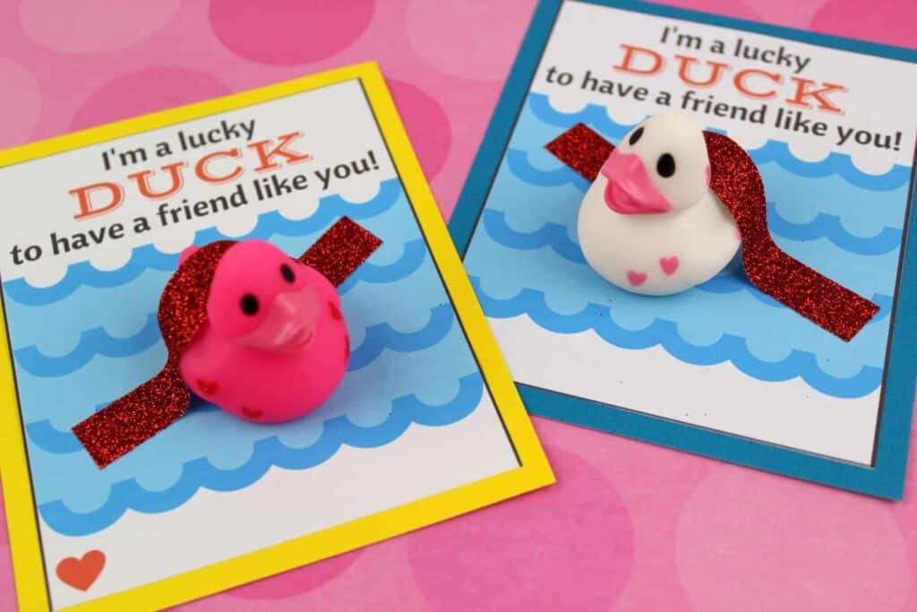 I m A Lucky Duck To Have A Friend Like You Valentine s Day Card Printable