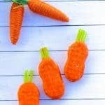 Carrot cookies on a table