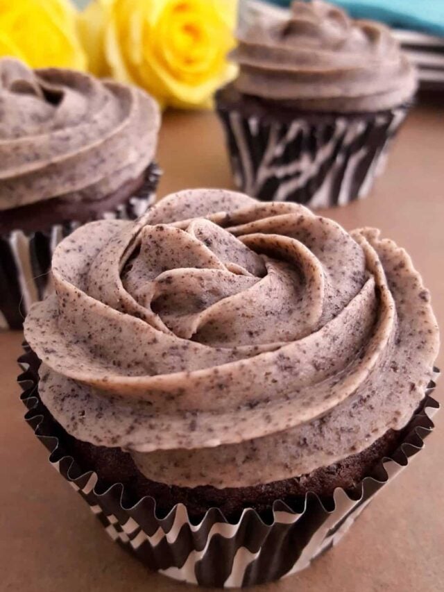 Close up of a cupcake