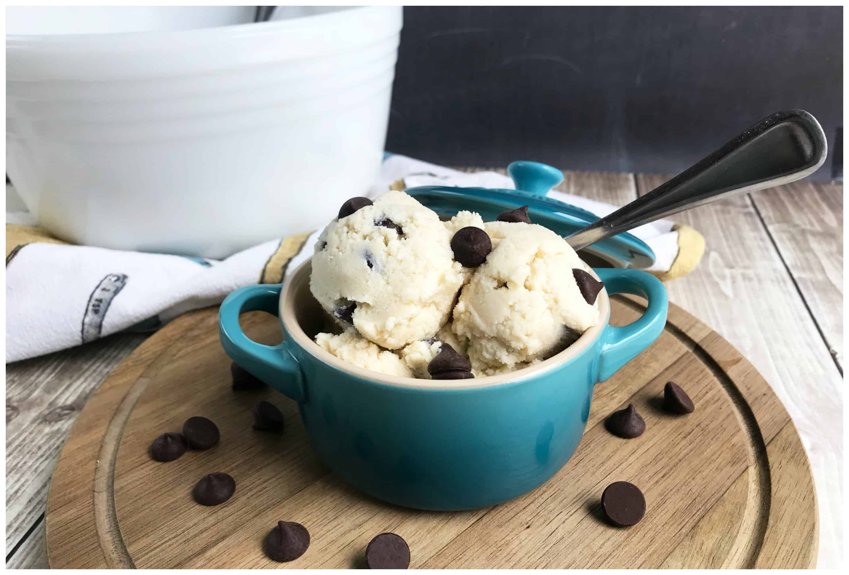 A cup with Cookie dough