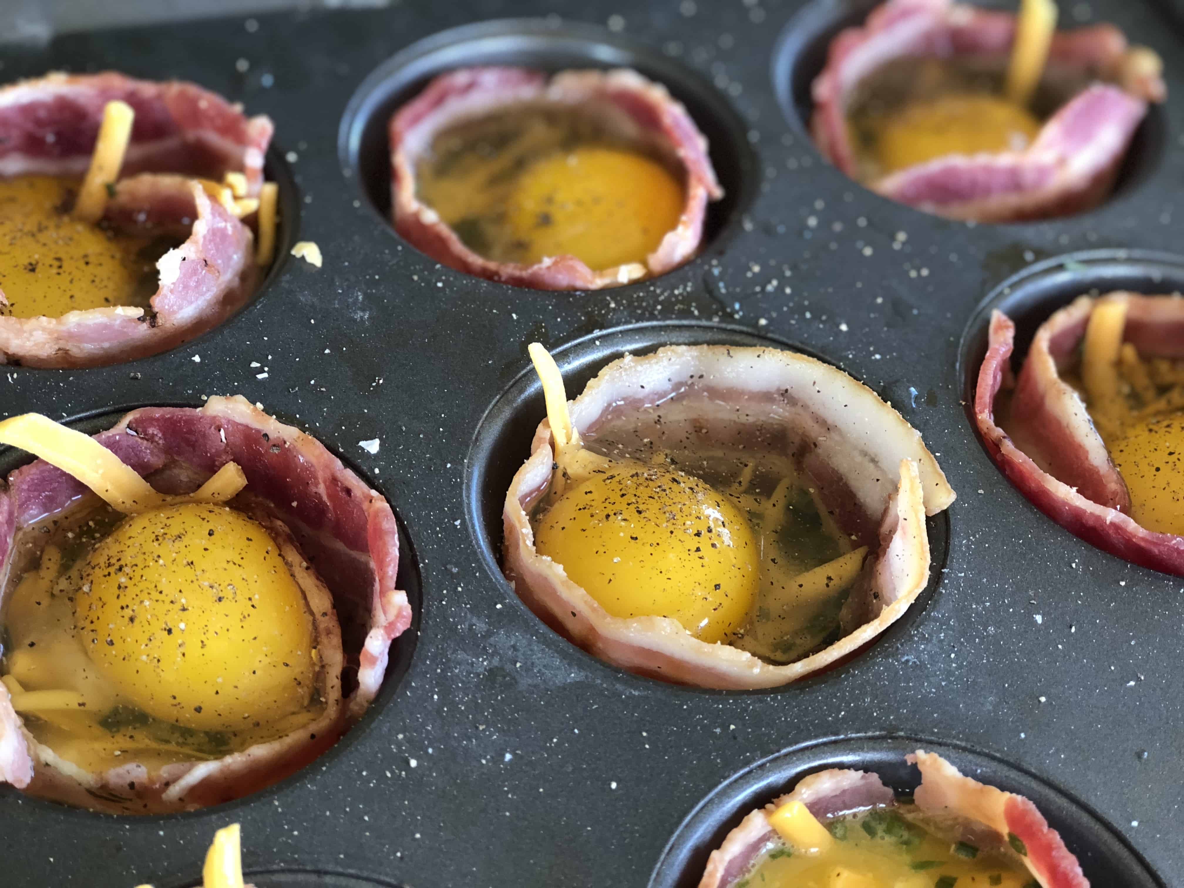 Southwestern Keto Bacon and Egg Cups Keto Breakfast Recipe