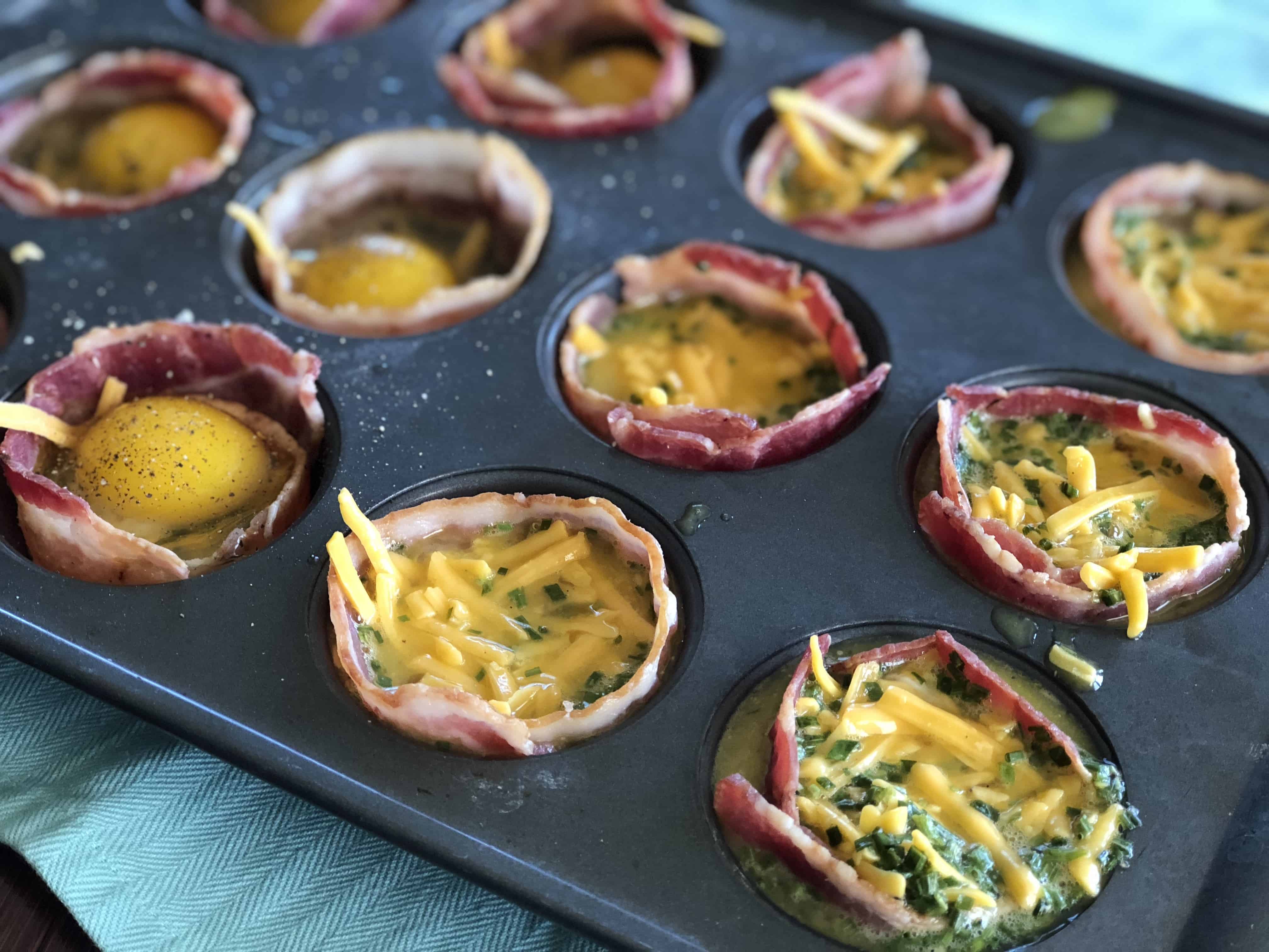 Southwestern Keto Bacon and Egg Cups Keto Breakfast Recipe