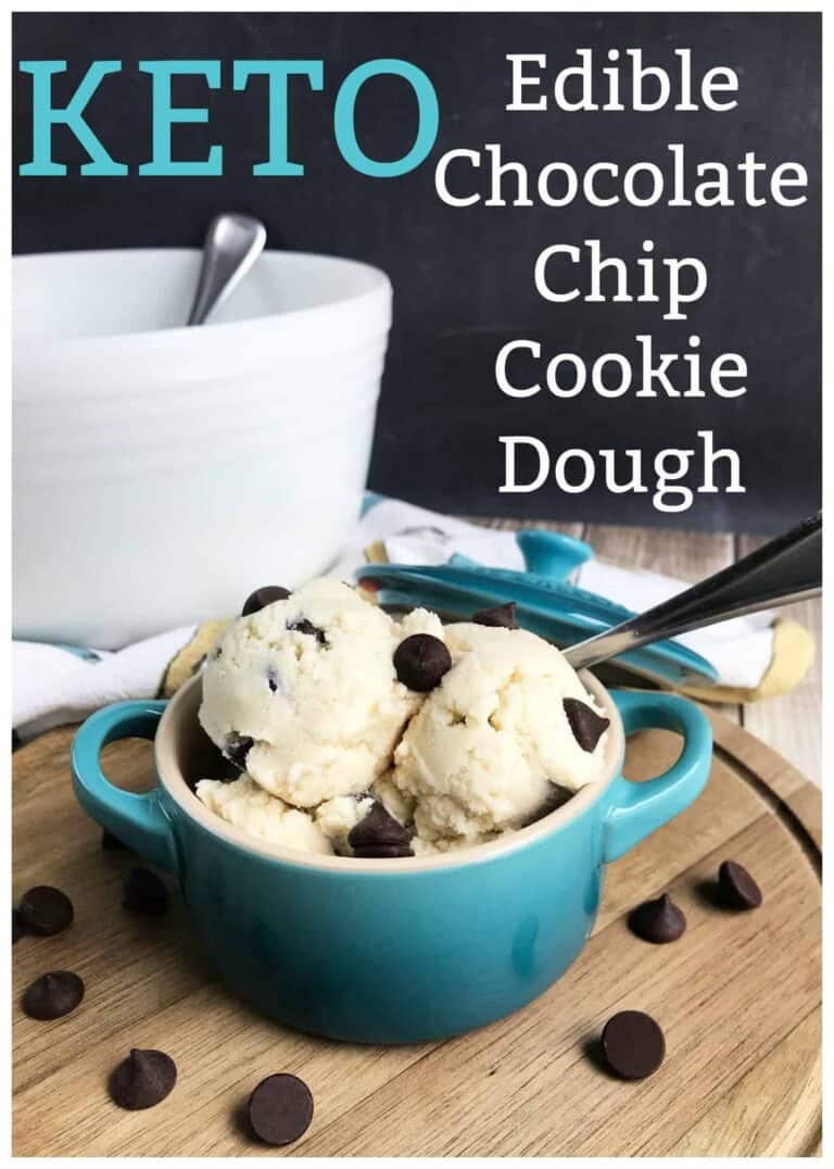 Keto Edible Chocolate Chip Cookie Dough Low Carb Cookie Dough