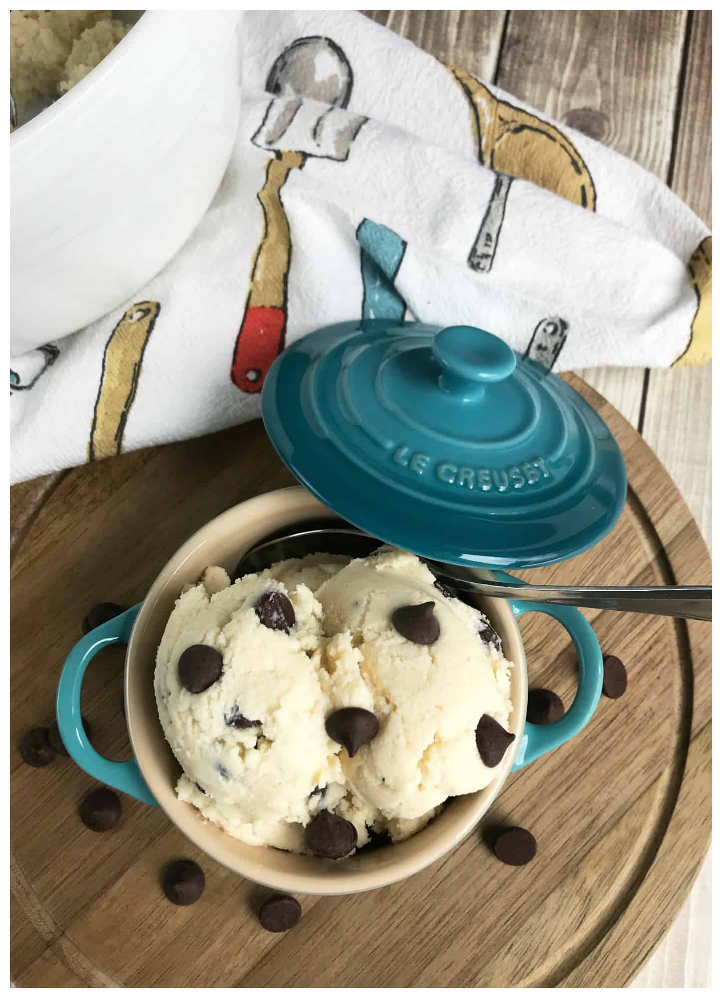 Keto Edible Chocolate Chip Cookie Dough Low Carb Cookie Dough