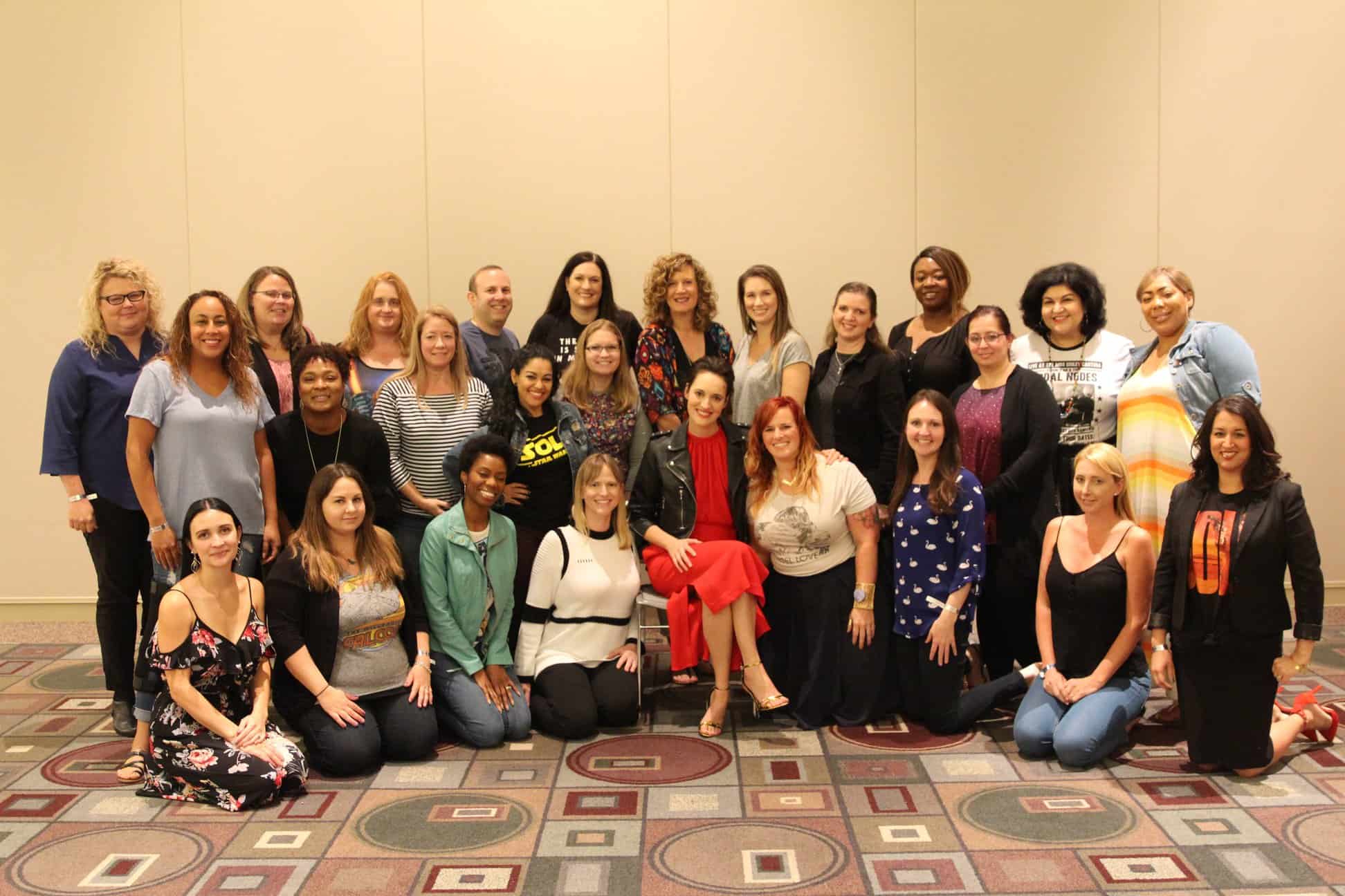 A group of people posing for a photo