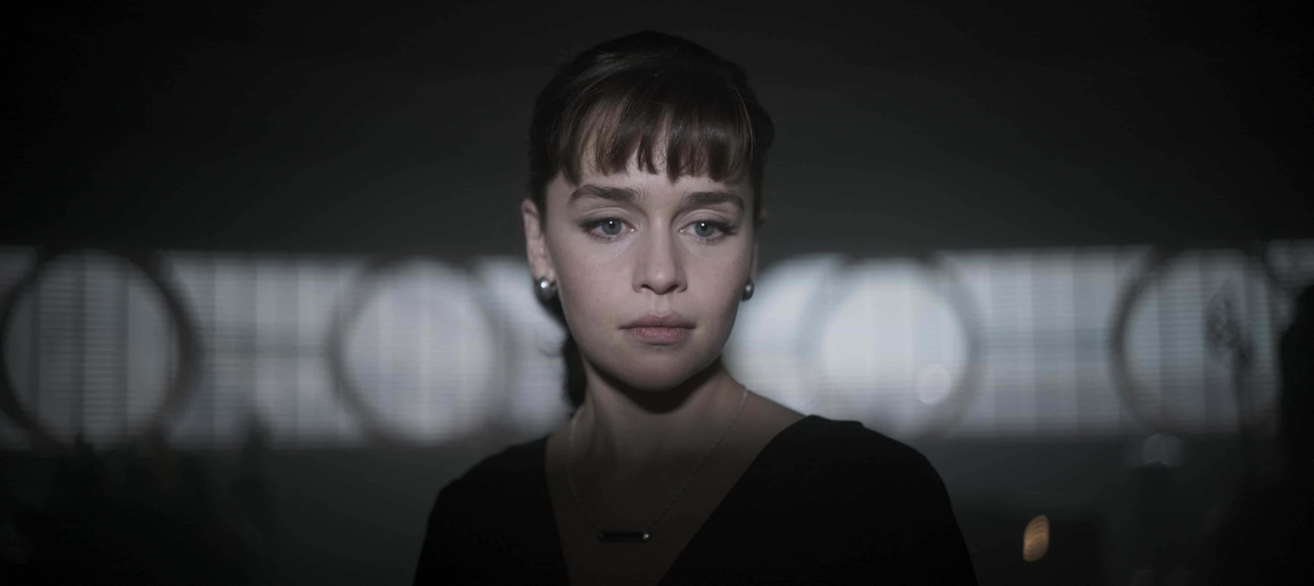 Emilia Clarke looking at the camera