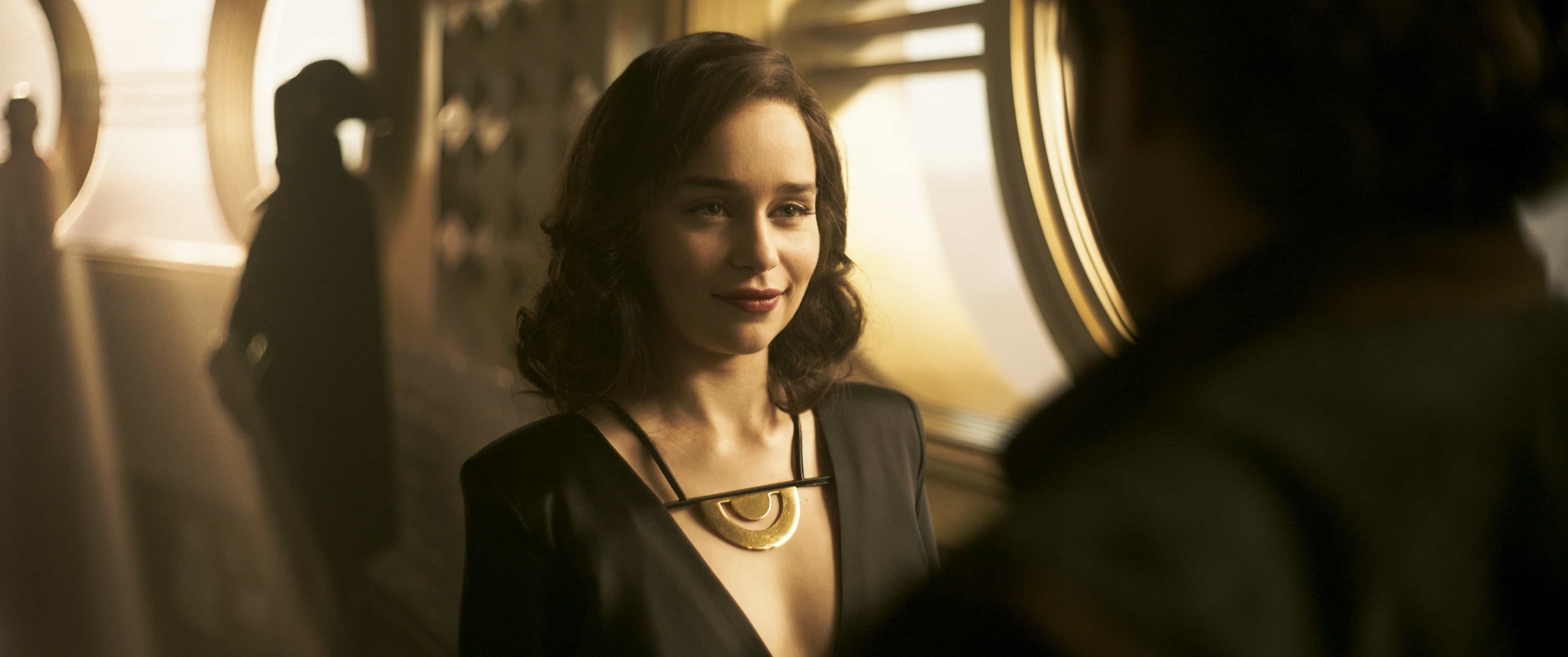 Emilia Clarke looking at the camera
