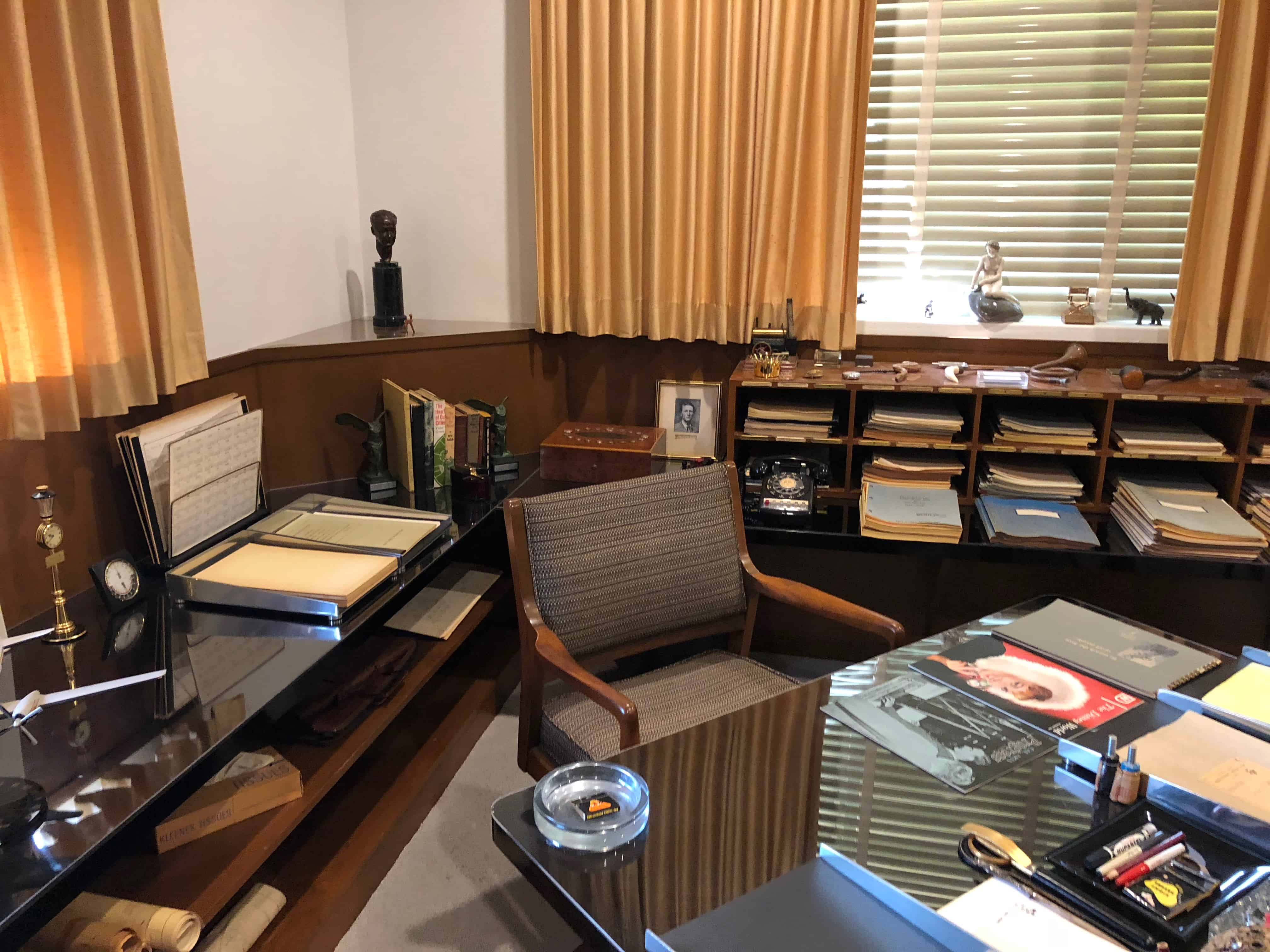 A room filled with furniture and a window