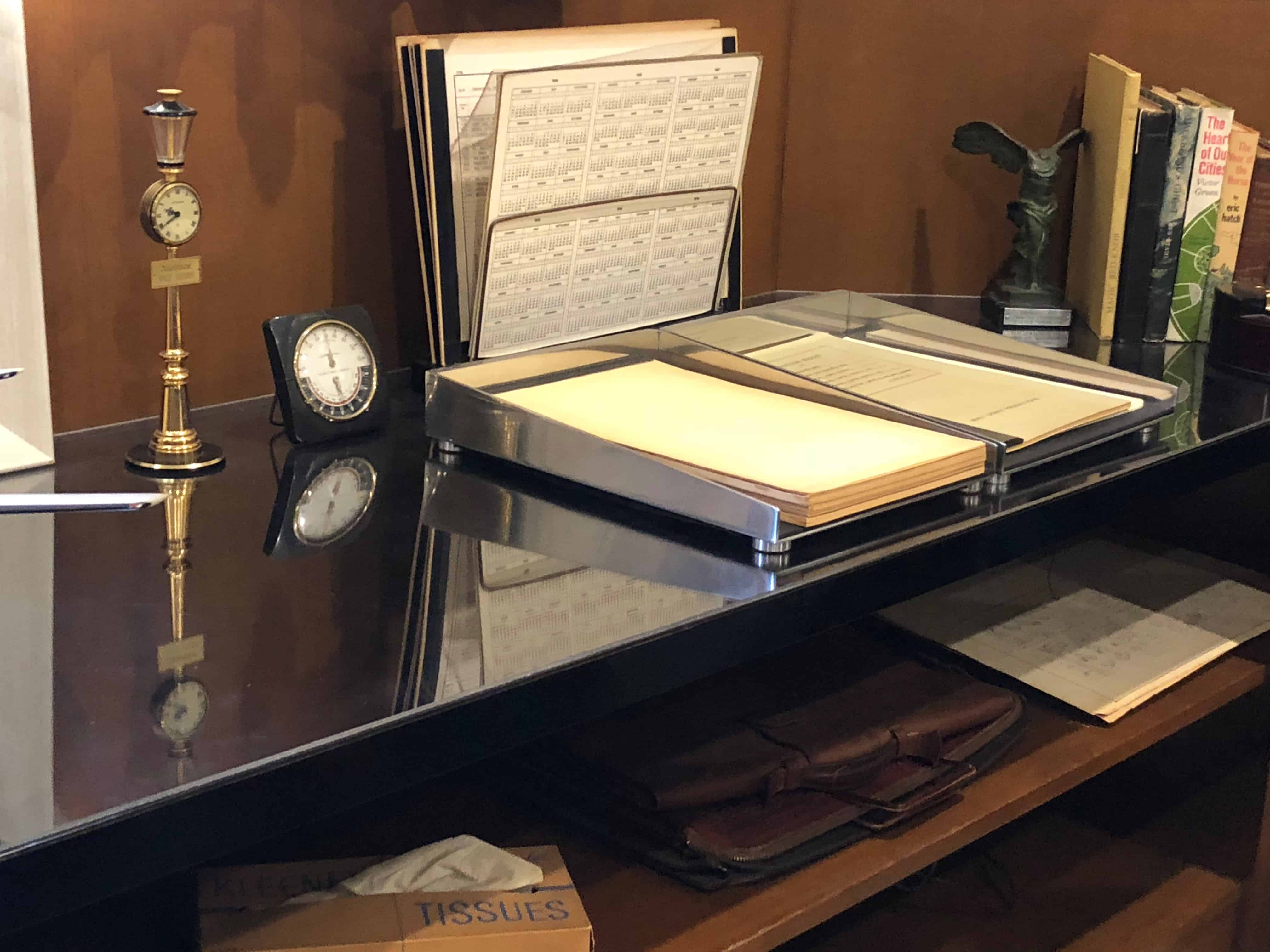 A glass display case, with Walt Disney