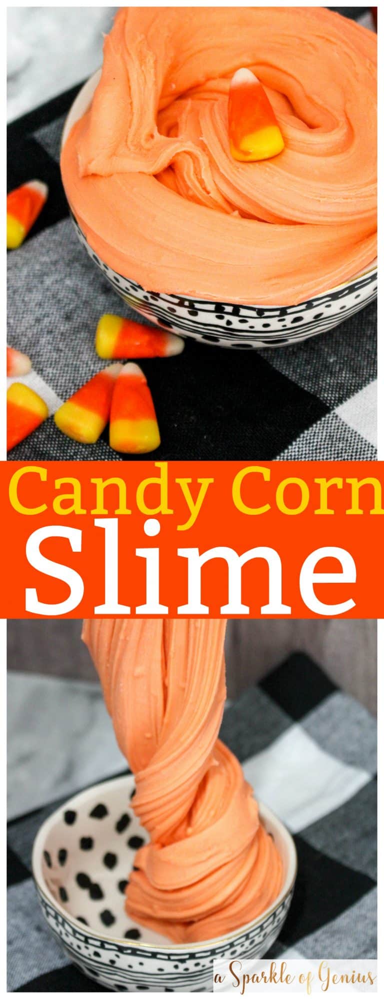 Candy Corn Slime Recipe Edible Halloween Slime