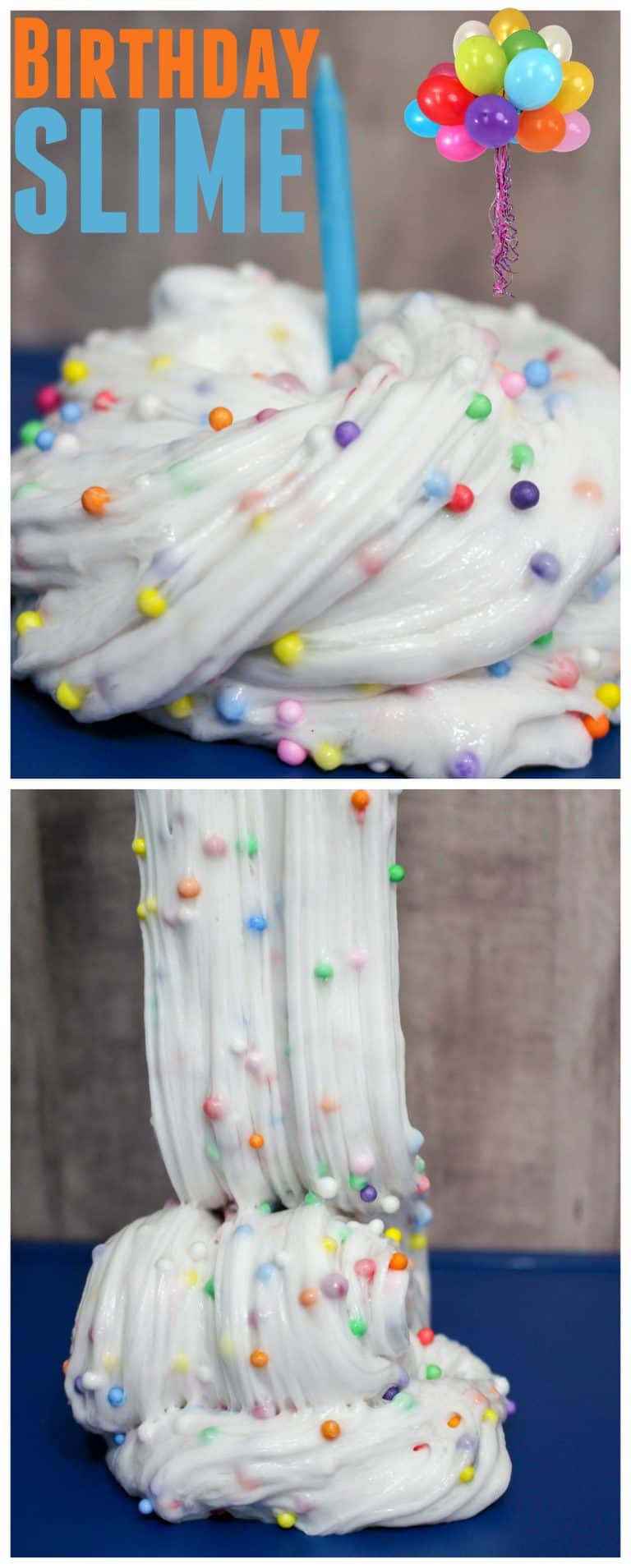 How to make Birthday Foam Bead Slime A Sparkle of Genius