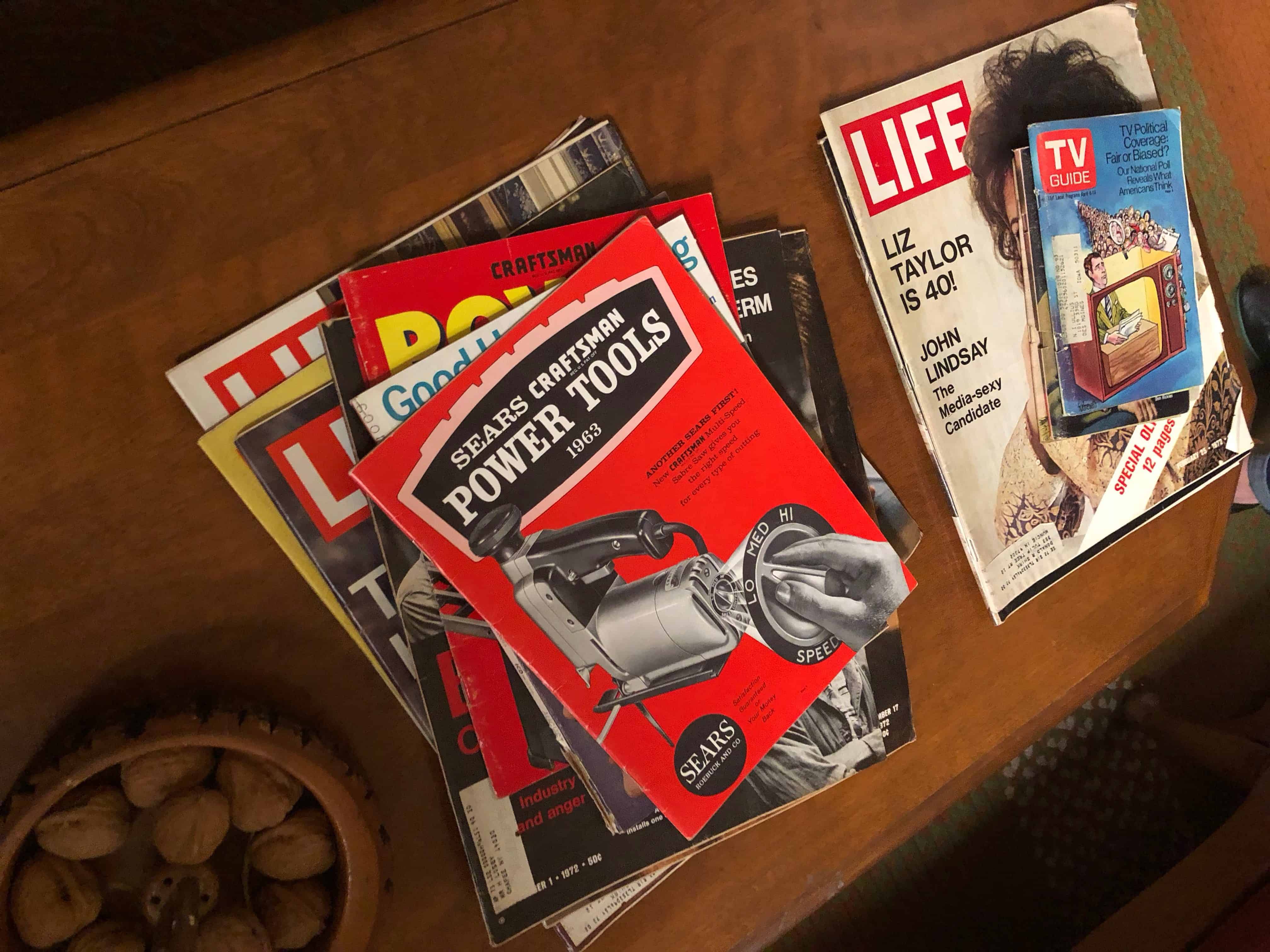 A stack of flyers on a table