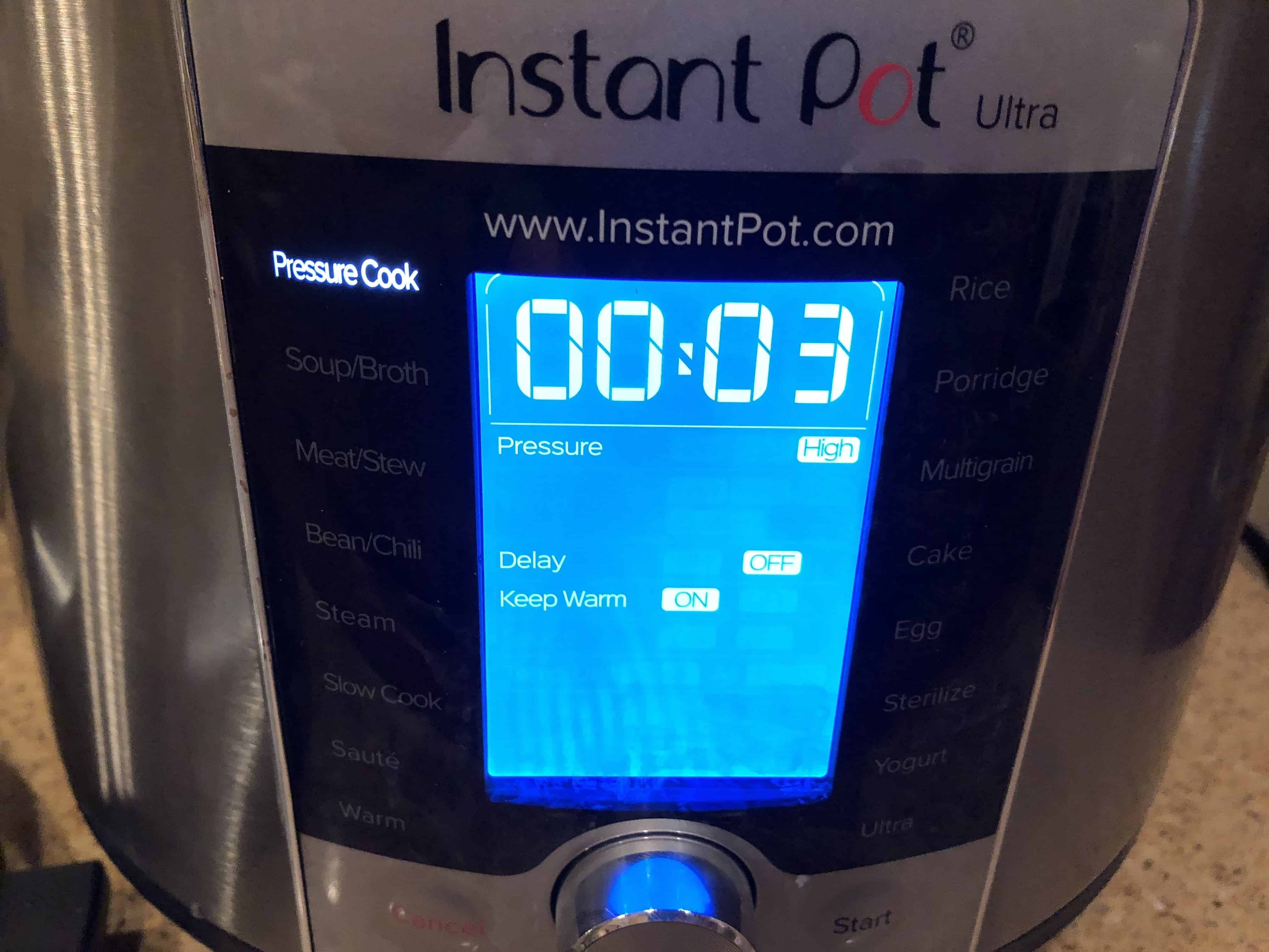 Screen of a instant pot