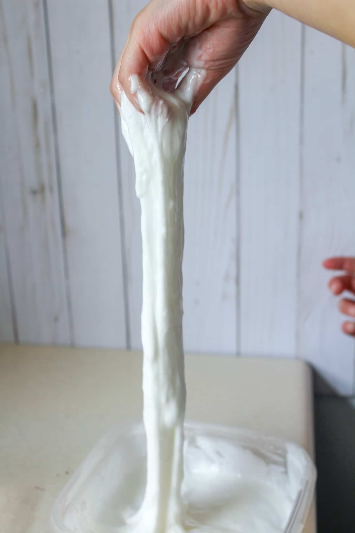 Clear slime that is stretchy