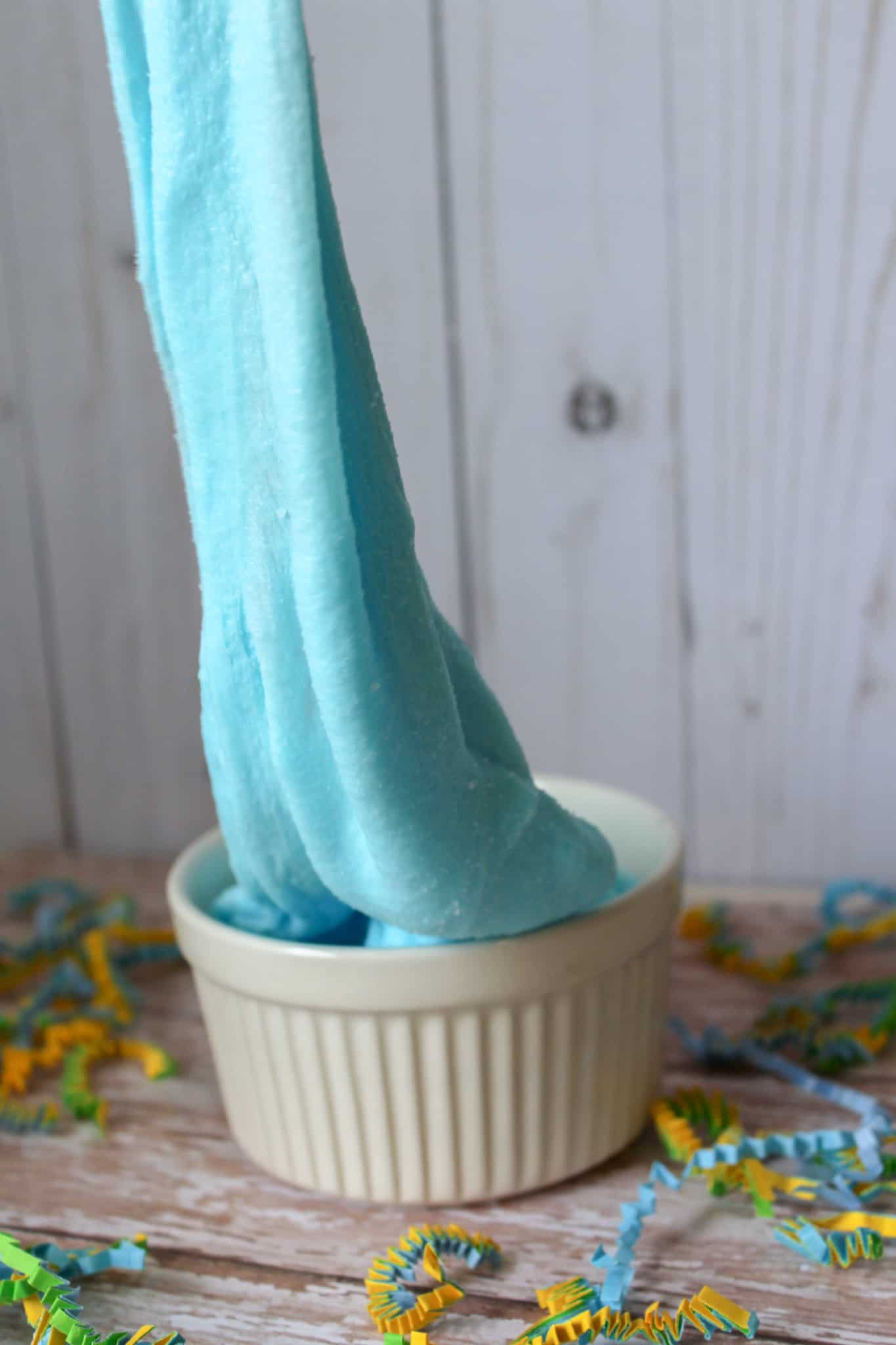Slime and a white bowl