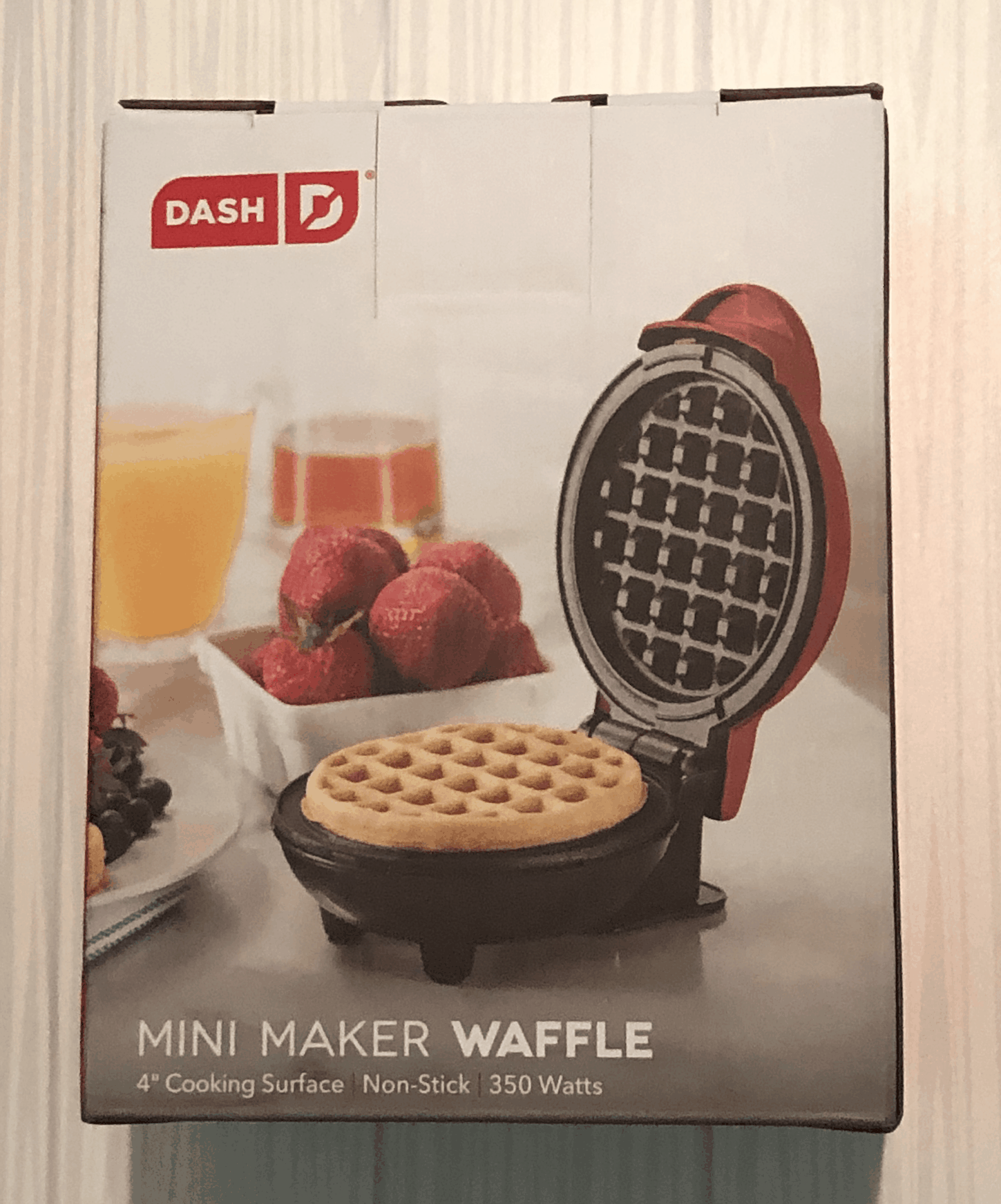 Close up of waffle box